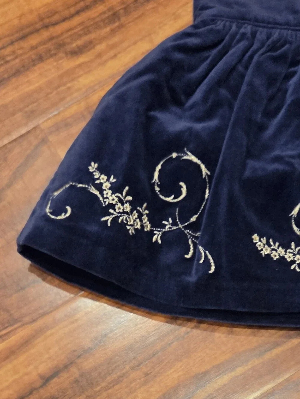 Janie & Jack NWT 18-24 Month Gold Top, Velvet Skirt, Embroidered Cardigan, Socks
